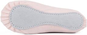 img 3 attached to 🩰 Ambershine Full Sole Ballet Shoes: Perfect Fit for Girls/Toddlers/Kids, Canvas and Satin Ballet Slippers with Ribbon - Optimal Dance Shoes