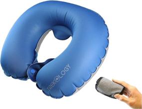 img 4 attached to 😌 Ultimate Comfort on the Go: TREKOLOGY Inflatable Neck Pillow for Travelers