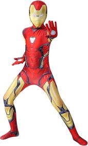 img 4 attached to 🦸 YUNFENG Bodysuit Superhero Costumes for Halloween Dress-Up & Pretend Play