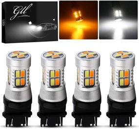 img 4 attached to 🔆 Highly Visible 3157 Dual-Color Turn Signal LED Light Bulbs 12V Replacement – 3457 3155 4057 4057 3047 3057-4pcs