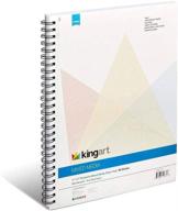 📒 kingart mixed media paper pad | heavyweight, fine texture | perforated | side wire bound | 98 lbs. (160g) | 11x14 | 60 sheets logo