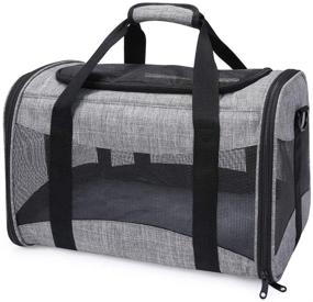 img 4 attached to 🐶 BEELIKE Soft-Sided Dog Carriers for Small Dogs – Travel-Friendly Cat Carrier Bag with Mesh Windows and Fleece Padding, Ideal for Airline Travel with Kittens, Puppies, and Small Dogs