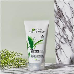 img 1 attached to Garnier SkinActive Exfoliating Face Scrub for Oily Skin with Green Tea - 5 fl. oz.