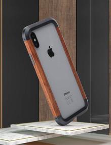 img 3 attached to 📱 KumWum iPhone Xs Max Wooden Case - Minimalistic Classic Design with Metal Bumper & Screen Protector