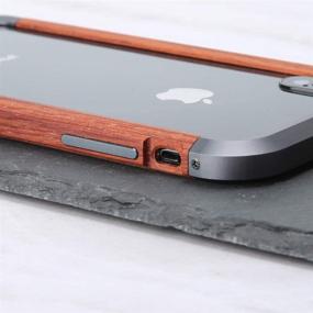 img 2 attached to 📱 KumWum iPhone Xs Max Wooden Case - Minimalistic Classic Design with Metal Bumper & Screen Protector