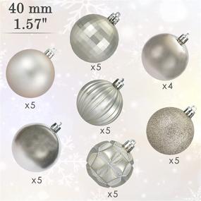 img 3 attached to 🎄 Shatterproof Christmas Ball Ornaments - 2.36''/60mm - Pack of 34 - Ivory - Ideal for Party Decorations, Festivals, Weddings, Thanksgiving