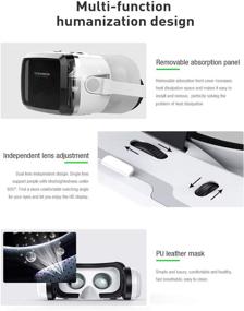 img 1 attached to 💻 2021 Newest VR SHINECON Headset + Bluetooth 3D Glasses Goggles HD Virtual Reality Headset for iOS & Android - Eye Protection & Comfort Fit - Adjustable Distance - Compatible with Phones 4.7-6.7