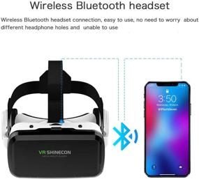 img 3 attached to 💻 2021 Newest VR SHINECON Headset + Bluetooth 3D Glasses Goggles HD Virtual Reality Headset for iOS & Android - Eye Protection & Comfort Fit - Adjustable Distance - Compatible with Phones 4.7-6.7