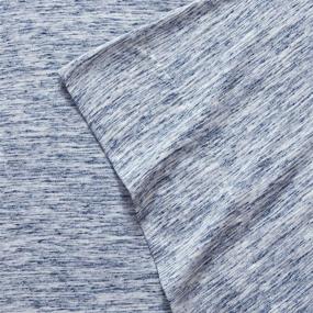 img 2 attached to 🛏️ Premium Blue Urban Habitat Space Dyed Knit Sheet Set for Full Bed