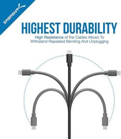 img 2 attached to 🔌 Sabrent [6-Pack] 1ft Premium Micro USB Cables - High Speed Sync and Charge - Black (CB-UM61)