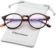 protect your eyes with gleyemor vintage round frame blue light glasses for men and women logo