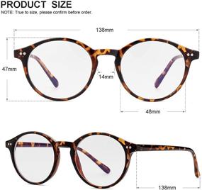 img 2 attached to Protect Your Eyes with Gleyemor Vintage Round Frame Blue Light Glasses for Men and Women