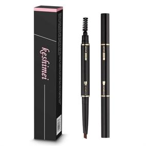 img 4 attached to 🖋️ SEILANC Waterproof Smudge-proof Eyebrow Pencil 2 Packs - Dark Brown, with Brow Brush, Automatic Eye Brow Makeup