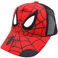 spider cartoon snapback baseball black14: trendy accessories for boys' hats & caps logo