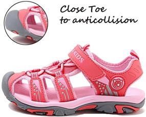 img 2 attached to JACKSHIBO Breathable Athletic Closed Toe Sandals Boys' Shoes