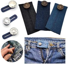 img 3 attached to 👖 6 Pack Premium Waist Extender Buttons for Pants - Ideal for Maternity & Men/Women - Adjustable Jean Waistband Extenders (Style1)