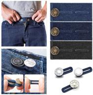 👖 6 pack premium waist extender buttons for pants - ideal for maternity & men/women - adjustable jean waistband extenders (style1) logo