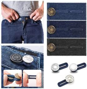 img 4 attached to 👖 6 Pack Premium Waist Extender Buttons for Pants - Ideal for Maternity & Men/Women - Adjustable Jean Waistband Extenders (Style1)