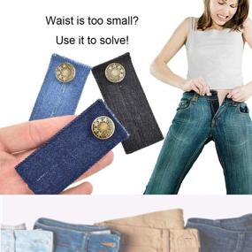 img 1 attached to 👖 6 Pack Premium Waist Extender Buttons for Pants - Ideal for Maternity & Men/Women - Adjustable Jean Waistband Extenders (Style1)