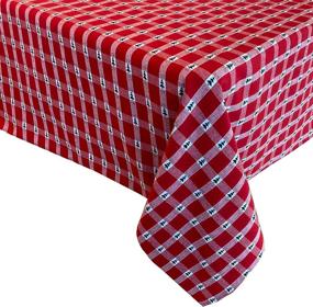 img 3 attached to Rectangular Christmas Cotton Holiday Tablecloth