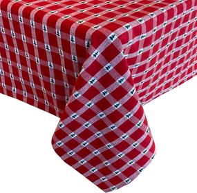 img 4 attached to Rectangular Christmas Cotton Holiday Tablecloth