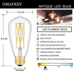 img 3 attached to 💡 OMAYKEY Dimmable Vintage Filament Bulbs: Embrace Classic Charm with Modern Dimming Technology