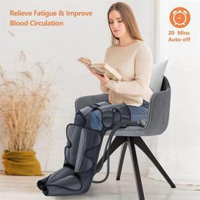 img 3 attached to SHINE WELL Leg Compression Massager: Boost Circulation, Relaxation, and Comfort with Adjustable Wrap - 3 Modes, 3 Intensities, 2 Extenders - Perfect Family & Friend Gift!