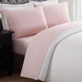 img 3 attached to 🛏️ Soft and Stylish: Laura Hart Kids Twin Sheet Set in Solid Blush Color