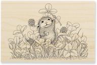 lucky clover stamp by stampendous house mouse wood 🍀 rubber stamp - a chic addition for your crafting projects logo