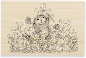 img 1 attached to Lucky Clover Stamp by Stampendous House Mouse Wood 🍀 Rubber Stamp - A Chic Addition for Your Crafting Projects