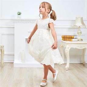 img 2 attached to 💃 NNJXD Little Girl Tutu Dress: Elegant Tulle Ruffles for Flower Girls at Wedding Parties