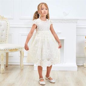 img 3 attached to 💃 NNJXD Little Girl Tutu Dress: Elegant Tulle Ruffles for Flower Girls at Wedding Parties