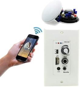 img 3 attached to 🔊 Herdio Home Audio Package: Wall Mount Audio Control Amplifier Receiver System and HCS-418 In-Ceiling Speakers for Bathroom, Kitchen, and Living Room (A Pair)