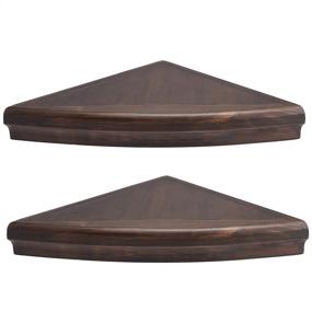 img 4 attached to 📚 Esspresso 17-Inch Rounded Corner Shelves by Amazon Basics - Set of 2