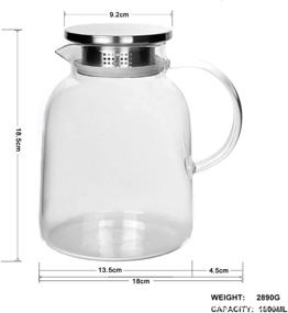 img 3 attached to Sharemee Capacity Resistant Borosilicate Stovetop