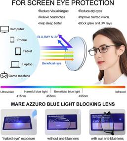 img 2 attached to MARE AZZURO Blocking Reading Computer Vision Care in Reading Glasses