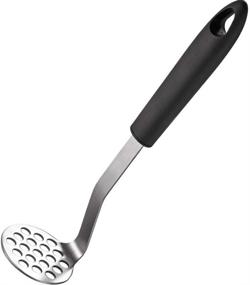 img 4 attached to 🥔 Axgo Masher - Stainless Steel Thickened Mud Tool for Complementary Foods, Sweet Potatoes, and Fruits - Black