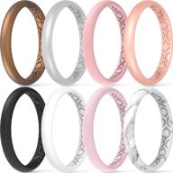 💍 breathable grooves silicone women's wedding jewelry by thunderfit logo