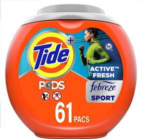 img 4 attached to Tide PODS 4-in-1 with Febreze Sport Odor Defense, Laundry Detergent Soap PODS, High Efficiency (HE), 61 Count