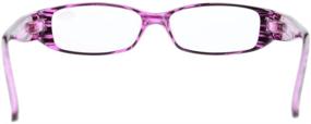 img 1 attached to 👓 Eyekepper Purple Reading Glasses Readers with Genuine Austrian Crystals +1.5, Equipped with Spring Hinges