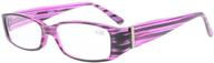 👓 eyekepper purple reading glasses readers with genuine austrian crystals +1.5, equipped with spring hinges logo