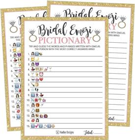 img 4 attached to 🎉 25 Emoji Pictionary Bridal Shower Games Kit, Wedding Shower, Bachelorette, or Engagement Party - Coed Adult Game Cards Bundle Set for Men and Women Couples - Funny & Cute Board Game for Bride-to-Be Party Idea