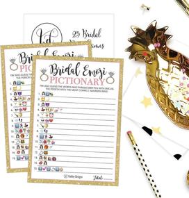 img 2 attached to 🎉 25 Emoji Pictionary Bridal Shower Games Kit, Wedding Shower, Bachelorette, or Engagement Party - Coed Adult Game Cards Bundle Set for Men and Women Couples - Funny & Cute Board Game for Bride-to-Be Party Idea