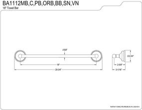 img 1 attached to Enhance Your Bathroom with the Kingston Brass BA1112C Victorian 18-Inch Towel Bar in Polished Chrome