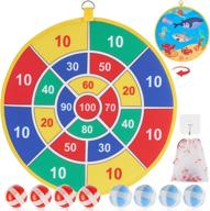 🎯 ypzimyk dart board game for kids: safe classic dartboard set with 8 sticky balls, perfect christmas gift for boys and girls - 13.5 inches логотип