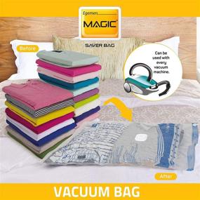 img 2 attached to 🧺 XXLarge Magic Saver Vacuum Storage Bags 30x40 - 6 Pack | Space Saver Bags for Quilts, Pillows, Clothes