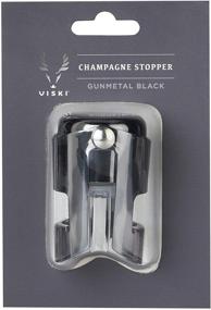 img 1 attached to 🍾 Gunmetal Champagne Stoppers in Viski, Black