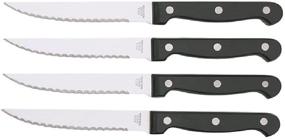 img 1 attached to 🔪 Набор из четырех столовых ножей из нержавеющей стали Ikea - 4 предмета посуды в черном и серебристом цвете