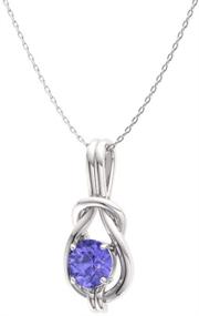 img 3 attached to 💎 Diamondere Certified Gemstone Infinity Knot Necklace: Natural 0.52 Carat Pendant with Chain in 10k White Gold