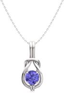 💎 diamondere certified gemstone infinity knot necklace: natural 0.52 carat pendant with chain in 10k white gold logo